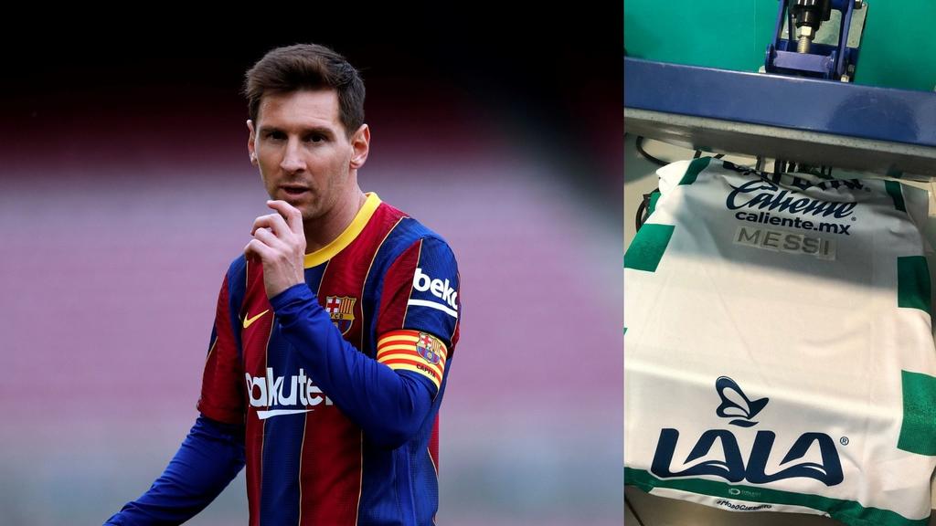 Santos pone el nombre de Messi en su jersey tras anuncio del Barcelona