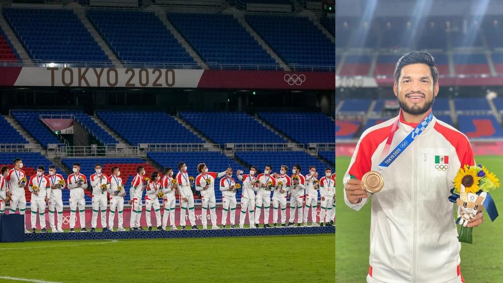 Selección Mexicana recibe la presea de bronce tras final de futbol en Tokio 2020