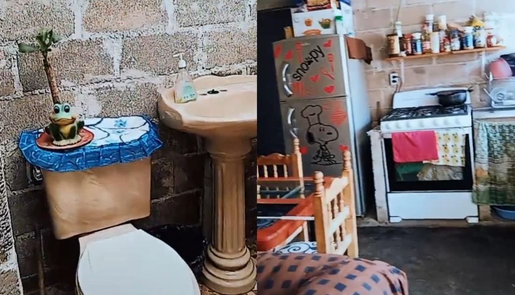 'No hay casa fea'; mujer se vuelve viral al mostrar su hogar con techo de lamina