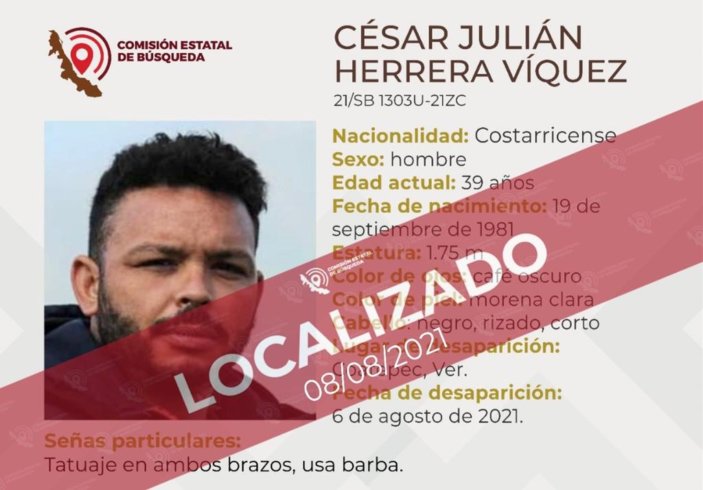 César Julián Herrera el costarricense detenido por estatales en Veracruz, puesto a disposición del Ministerio Publico