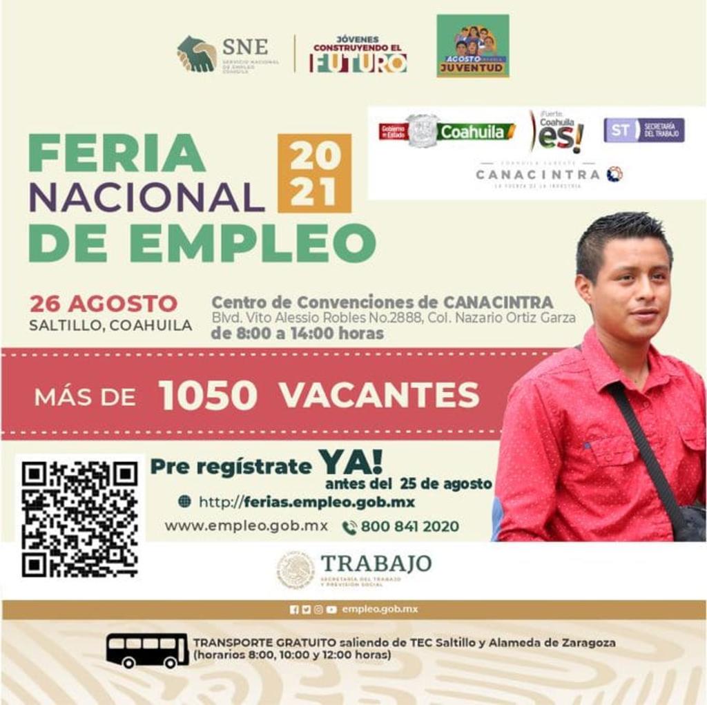 Gobierno realizará Feria del empleo en Saltillo a finales de agosto