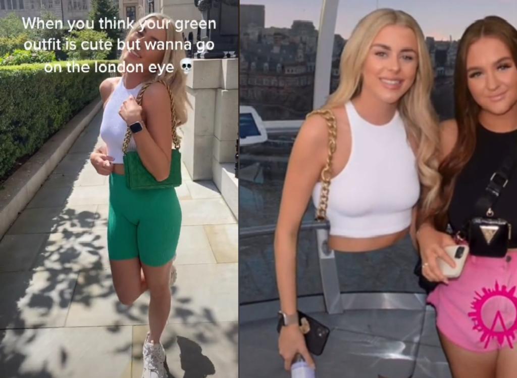 Joven comparte cómico resultado por su vestimenta verde al visitar el London Eye