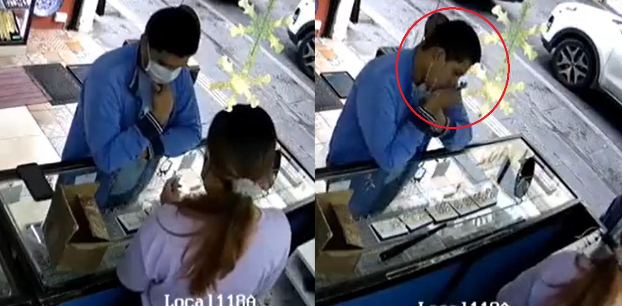 Captan a hombre 'tragándose' unos anillos para robarlos en joyería de Puebla