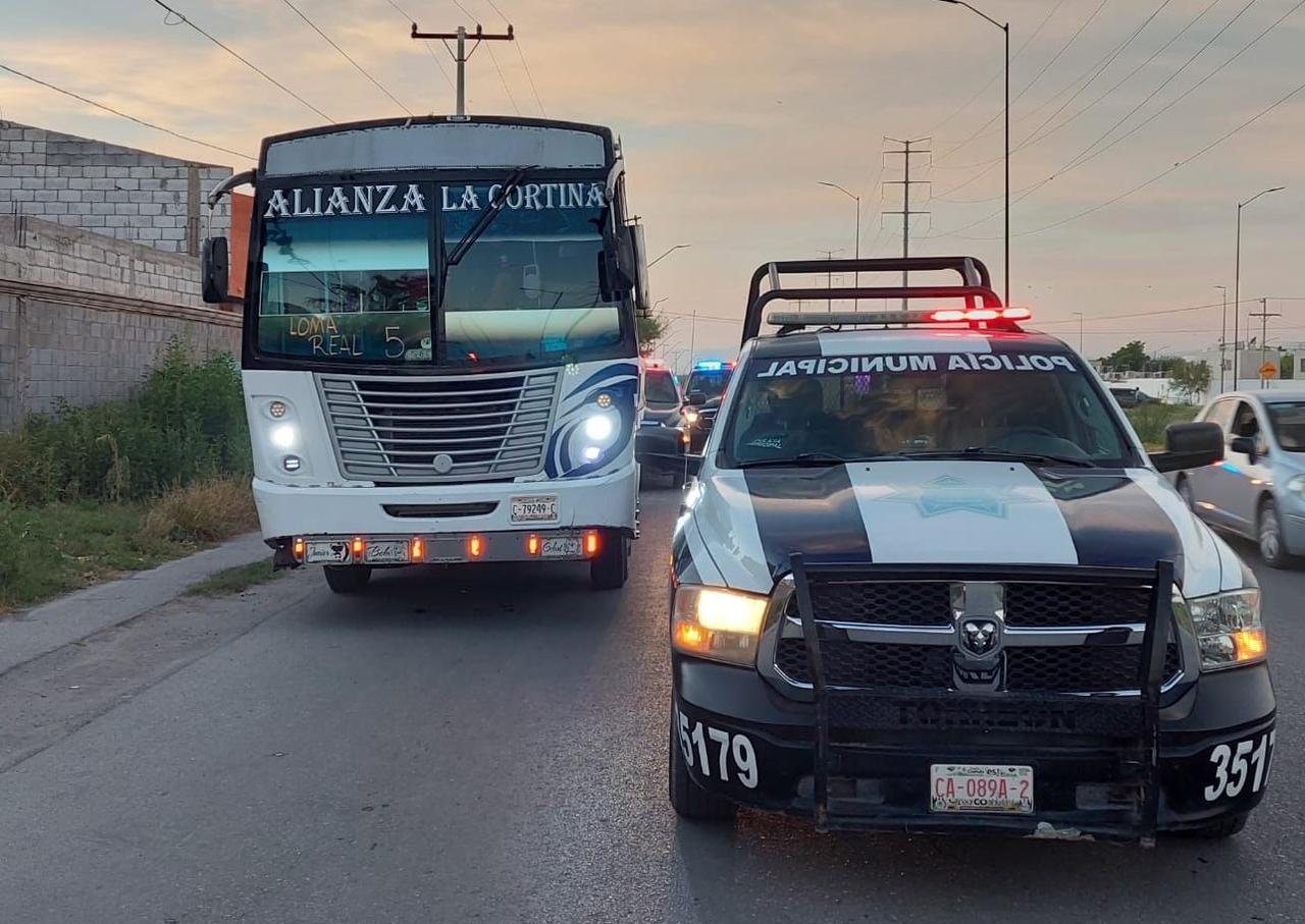 Operador de autobús es agredido en Torreón durante presunto asalto