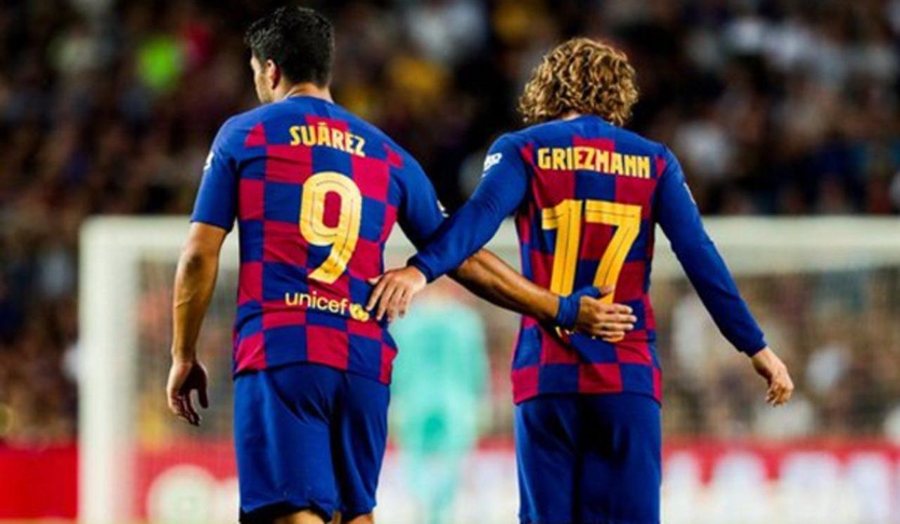 Griezmann y Luis Suárez, pareja en ataque del Atlético contra el Espanyol