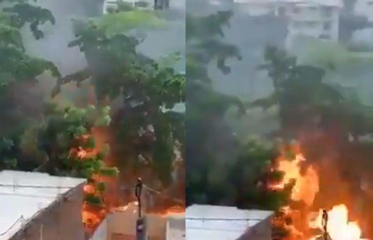Choque de motociclista con pipa de gas provoca explosión en Sinaloa