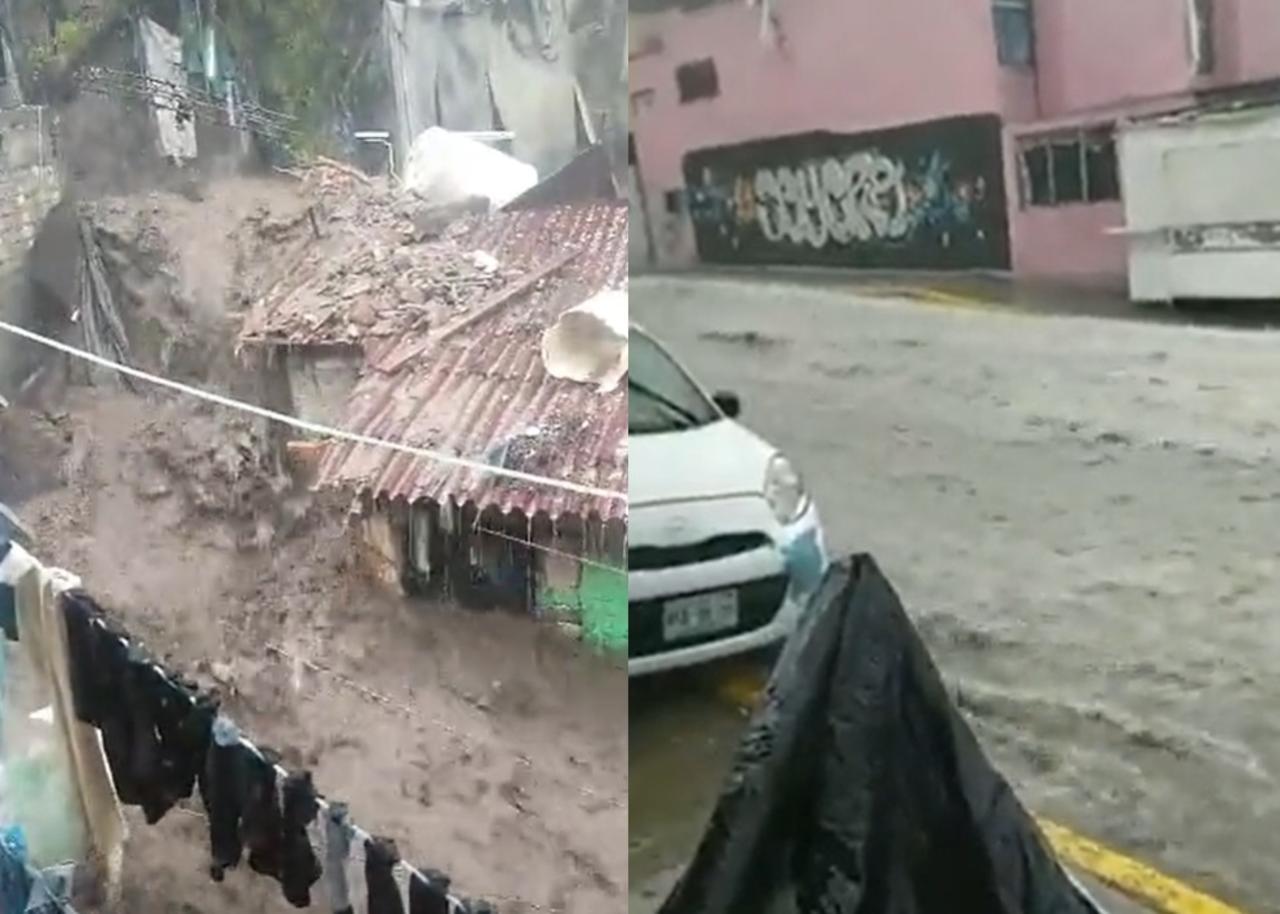 Difunden videos de la inundación que se presentó en Ecatepec