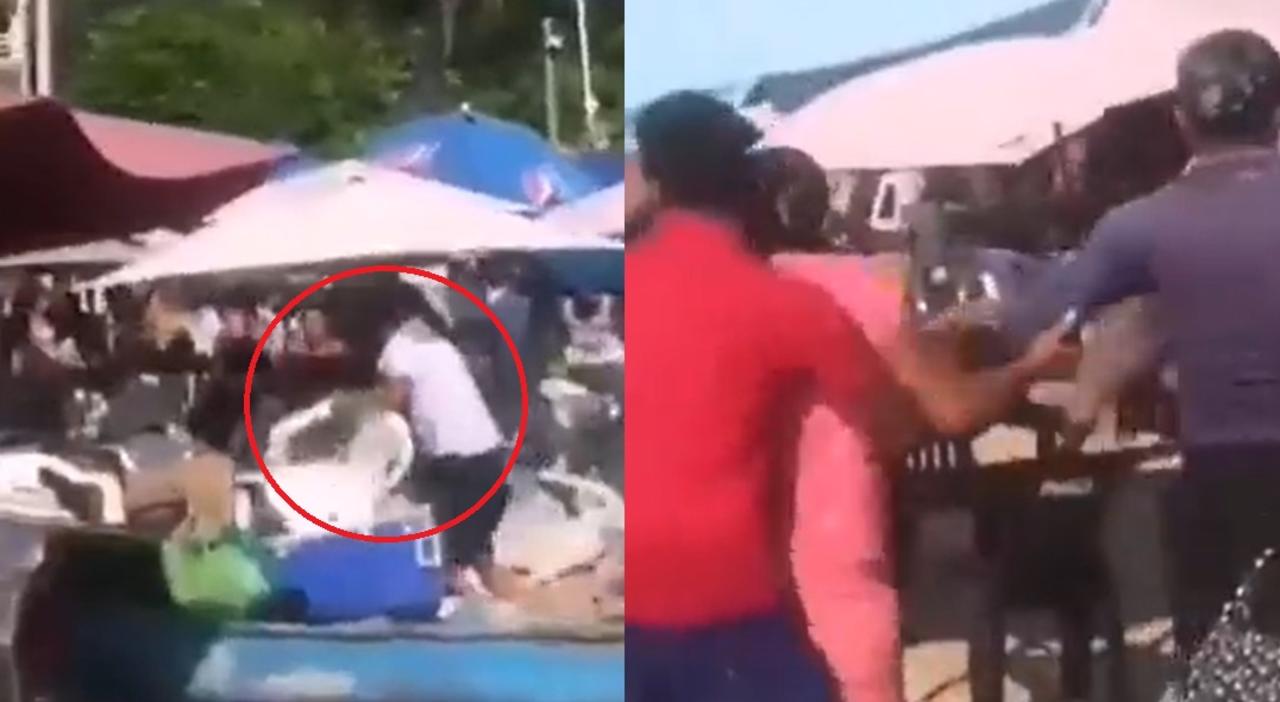 A 'sillazos', turistas y vendedores arman otra pelea campal en Acapulco