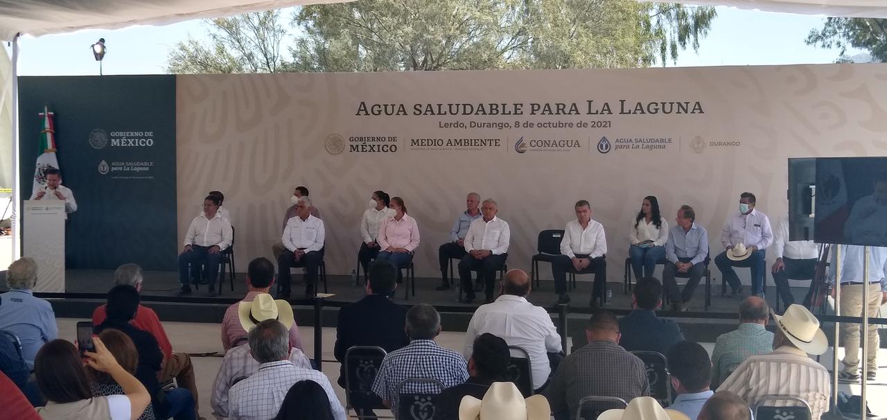 Riquelme y Aispuro celebran ante López Obrador avances para conciliar proyecto Agua Saludable para La Laguna
