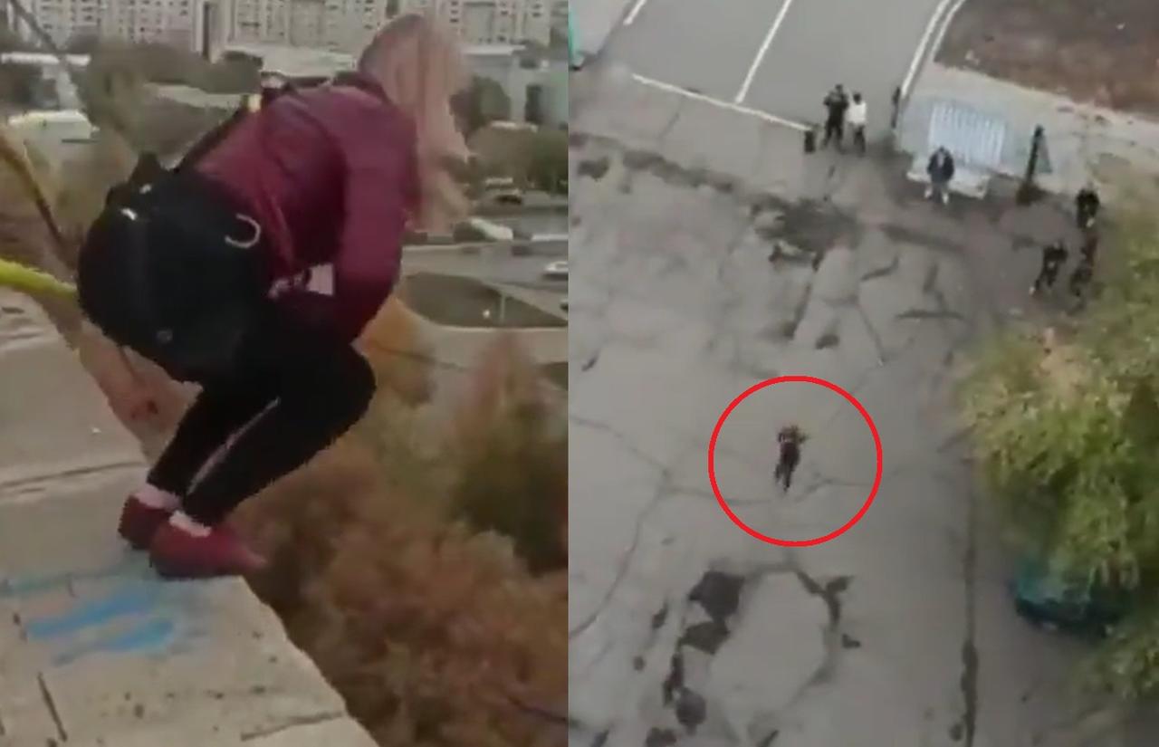 VIDEO: Mujer muere al lanzarse de un bungee en Kazajistán