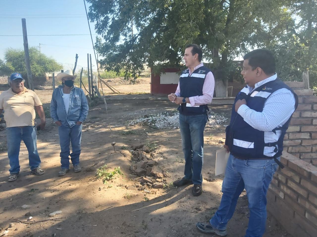 Autoridades supervisan obra de reconstrucción de viviendas afectadas en ejido Poanas de Gómez Palacio