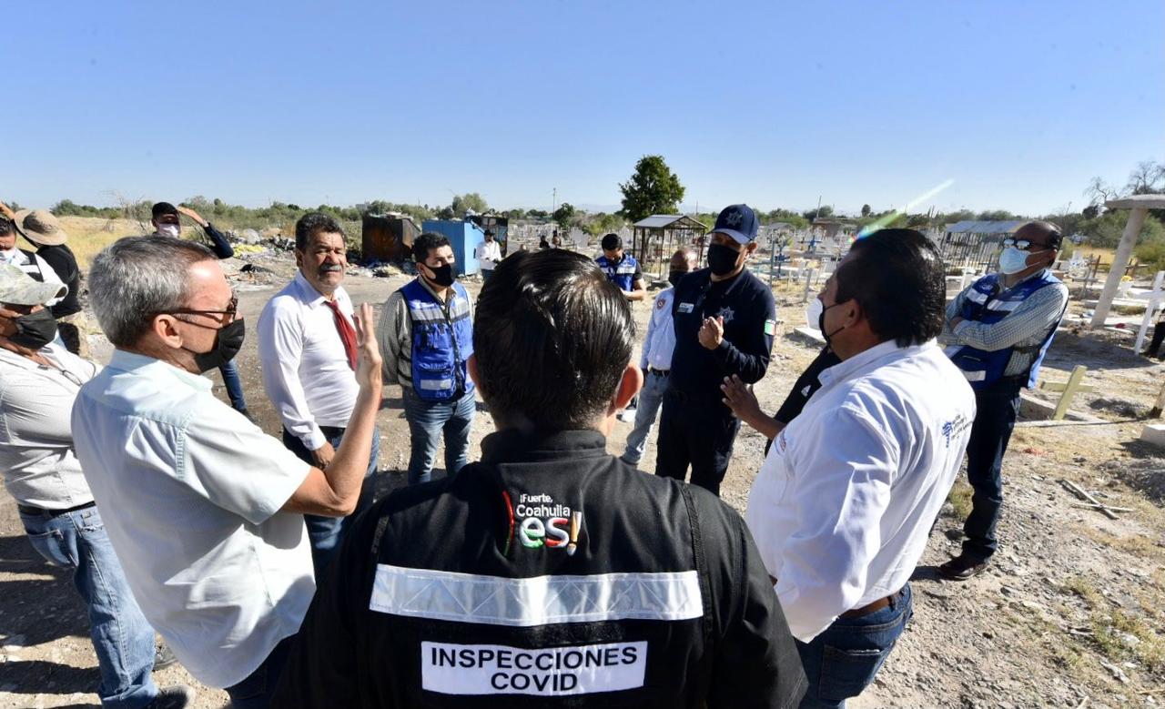 Operativo de vigilancia sanitaria arranca en panteones de La Laguna