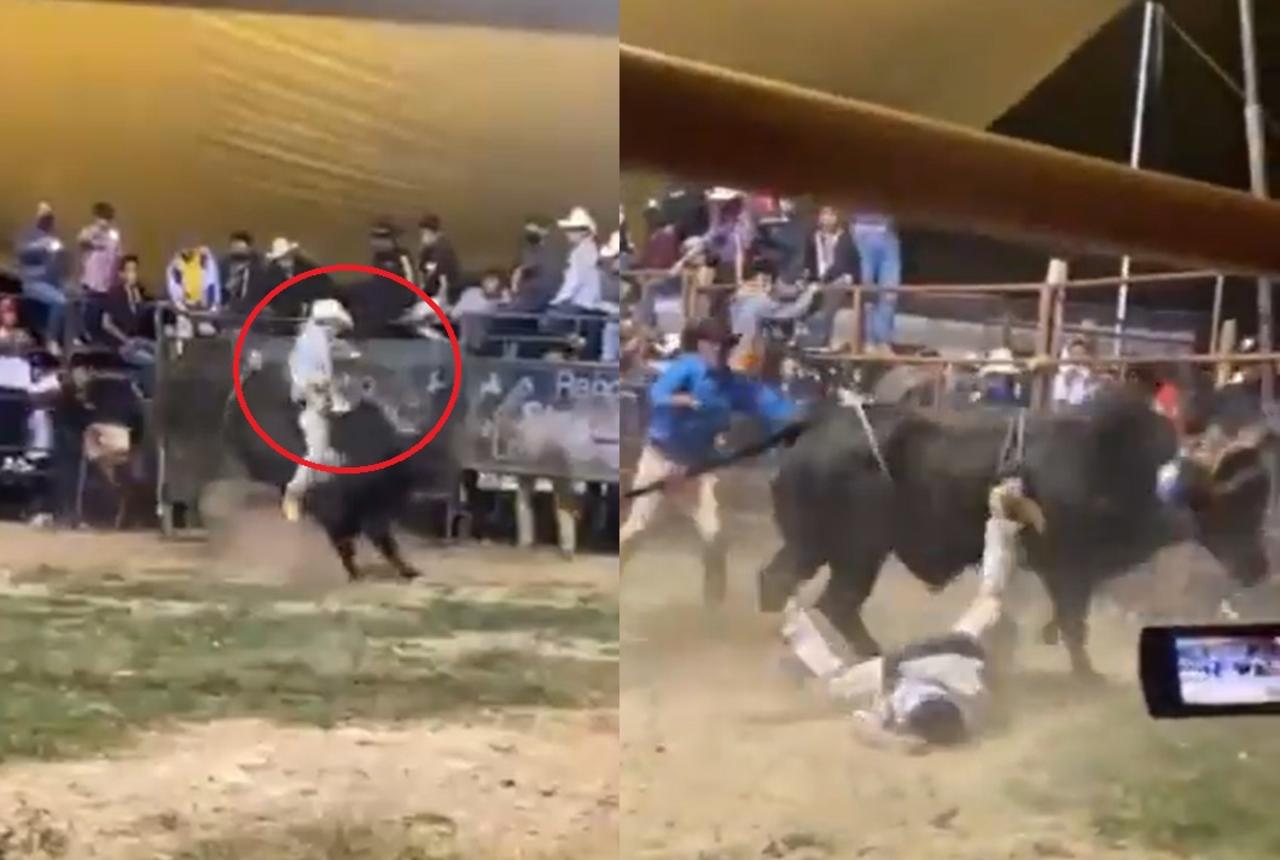 Joven muere al ser pisoteado por toro al que montaba durante evento en Atlixco