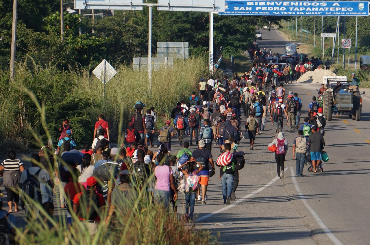 La caravana migrante fija su ruta hacia la frontera con Estados Unidos