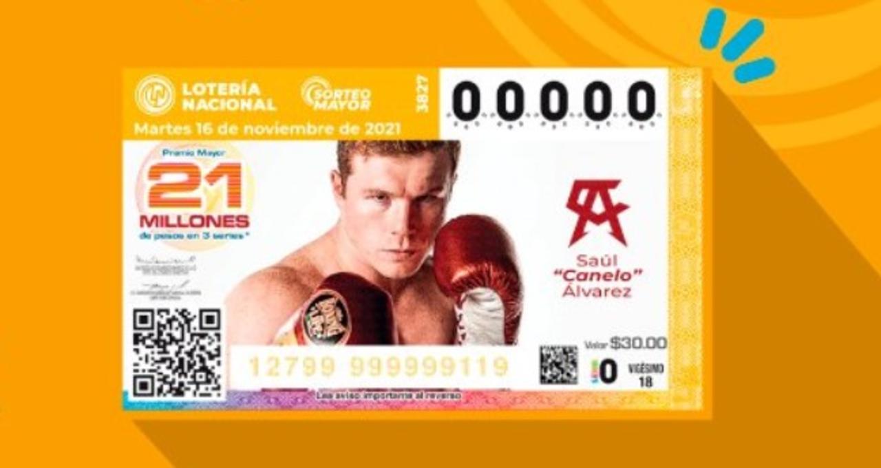 Lotería Nacional crea boleto con la imagen de Saúl 'Canelo' Álvarez