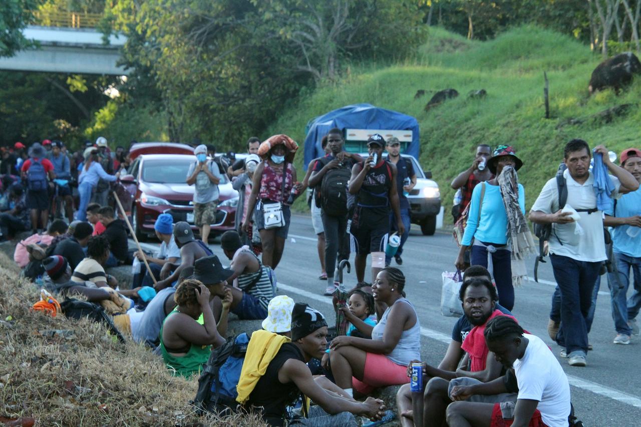 La caravana migrante parte de Veracruz a CDMX