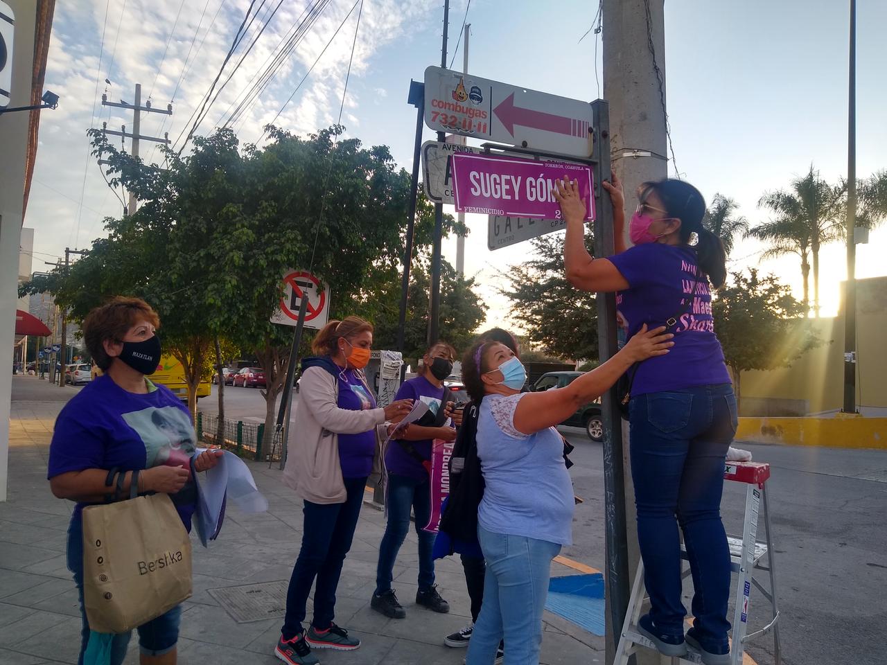 En Matamoros también renombran calles por feminicidios