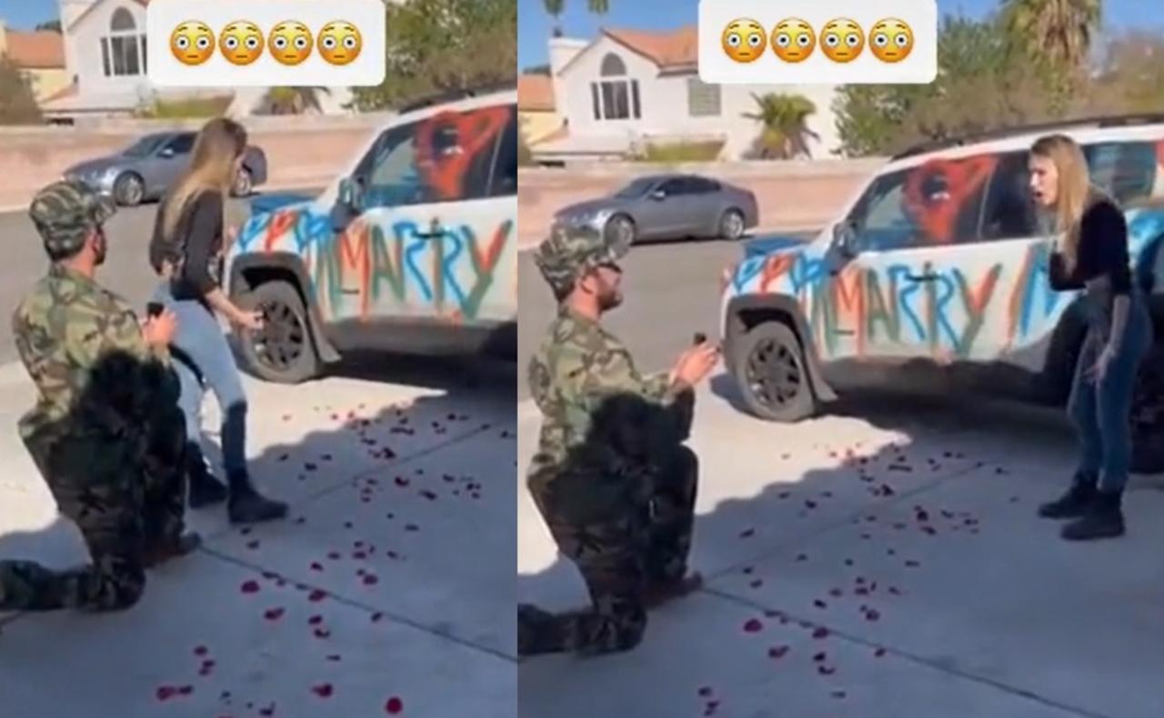 Hombre grafitea camioneta de su novia para proponerle matrimonio y lo rechazan