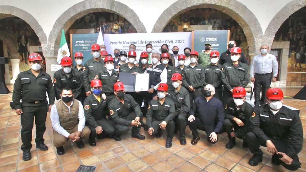 Rescatistas de accidente minero en Múzquiz reciben Premio Nacional de Protección Civil 2021