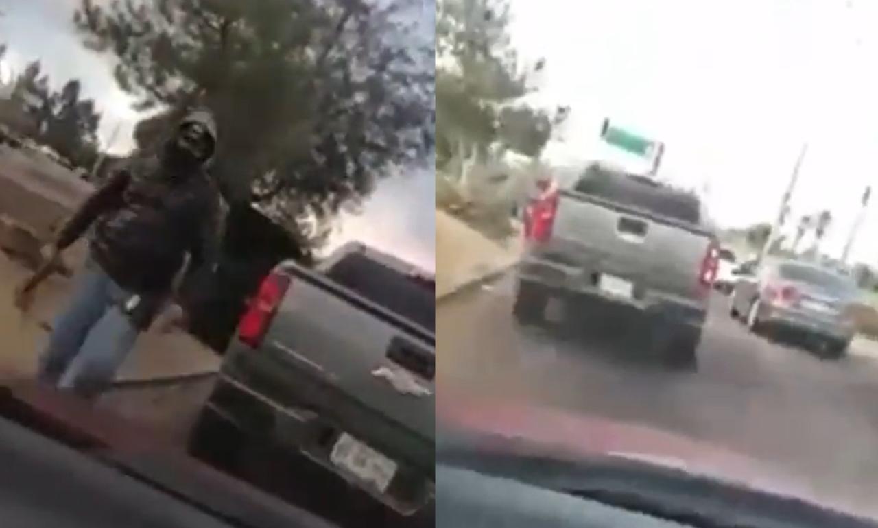 'Me está apuntando con un arma'; mujer graba a hombre que la seguía en Sonora