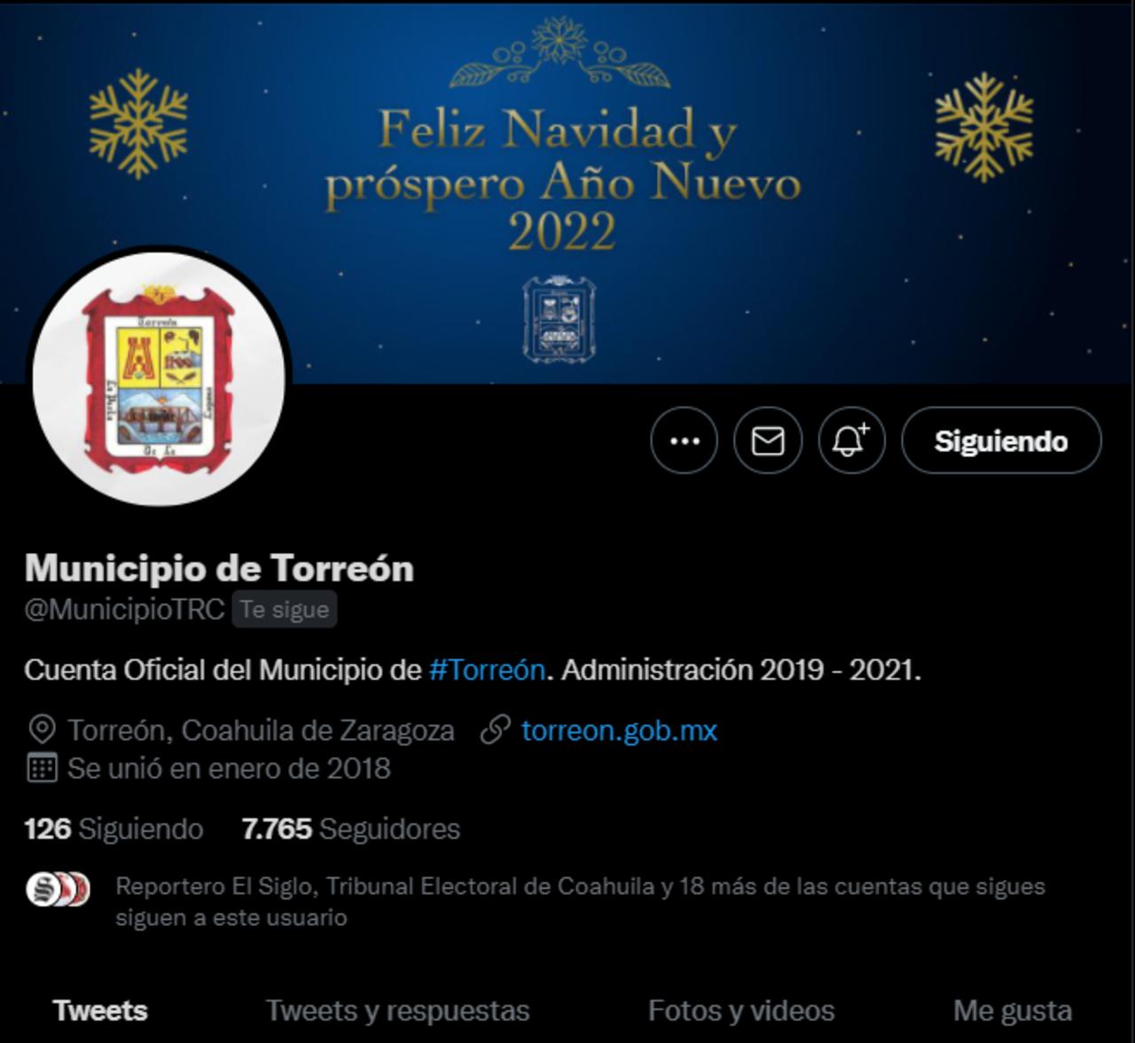 Por entrega-recepción, limitan actividad de redes sociales del Municipio de Torreón