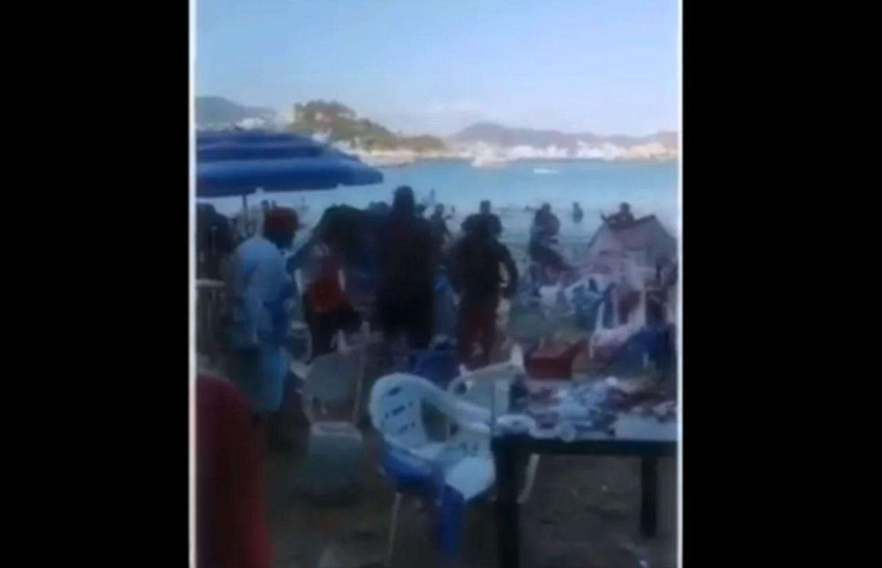 VIDEO: Riña entre turistas y meseros en Acapulco deja 3 heridos