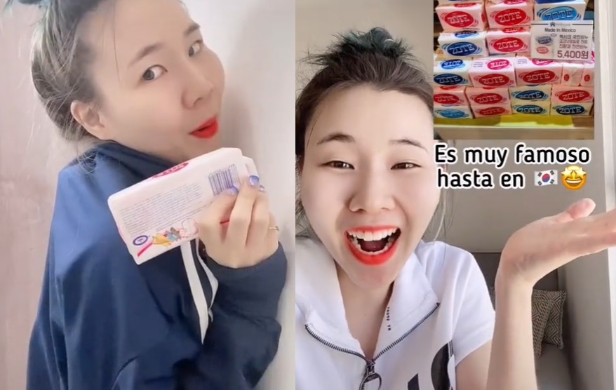 'Tiktoker' coreana queda enamorada del jabón Zote al descubrir todos sus usos