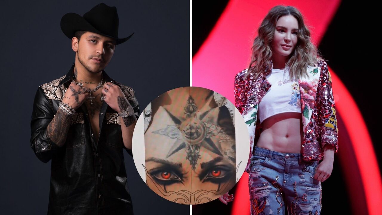 Tatuador de Lupillo Rivera le da opciones a Christian Nodal para cambiar sus tatuajes de Belinda