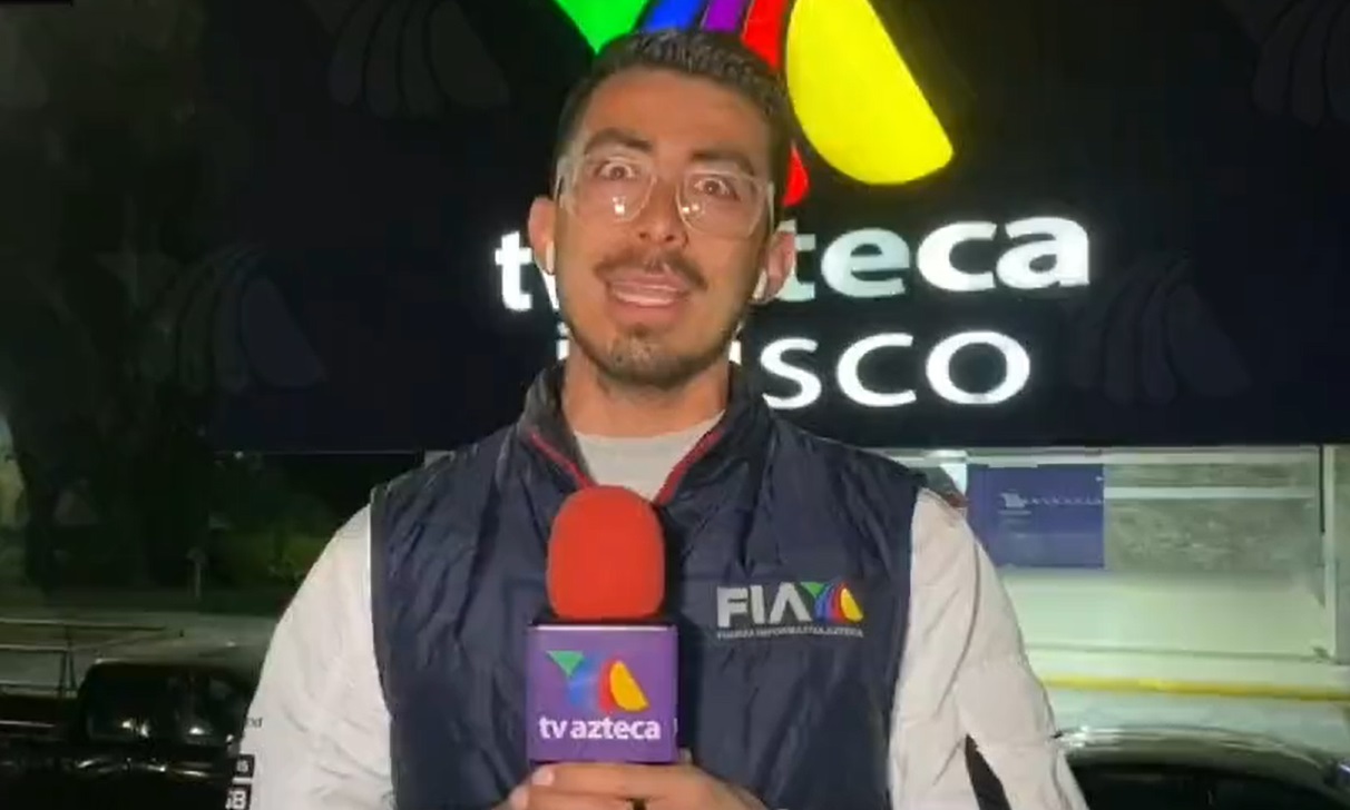 'Te saludo desde Televisa Jalisco'; reportero de Tv Azteca se vuelve viral por 'error' en vivo