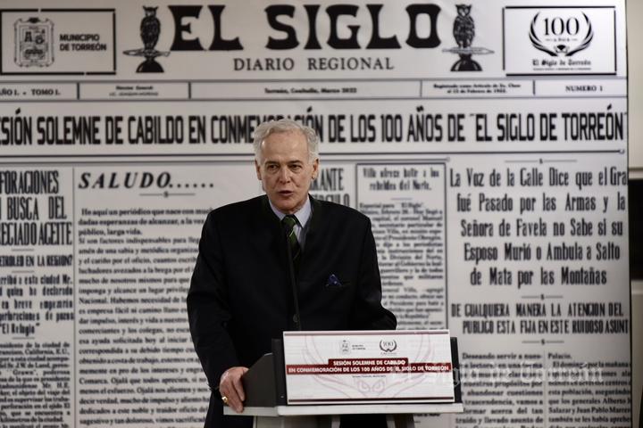 Cabildo de Torreón celebra los 100 años de El Siglo de Torreón
