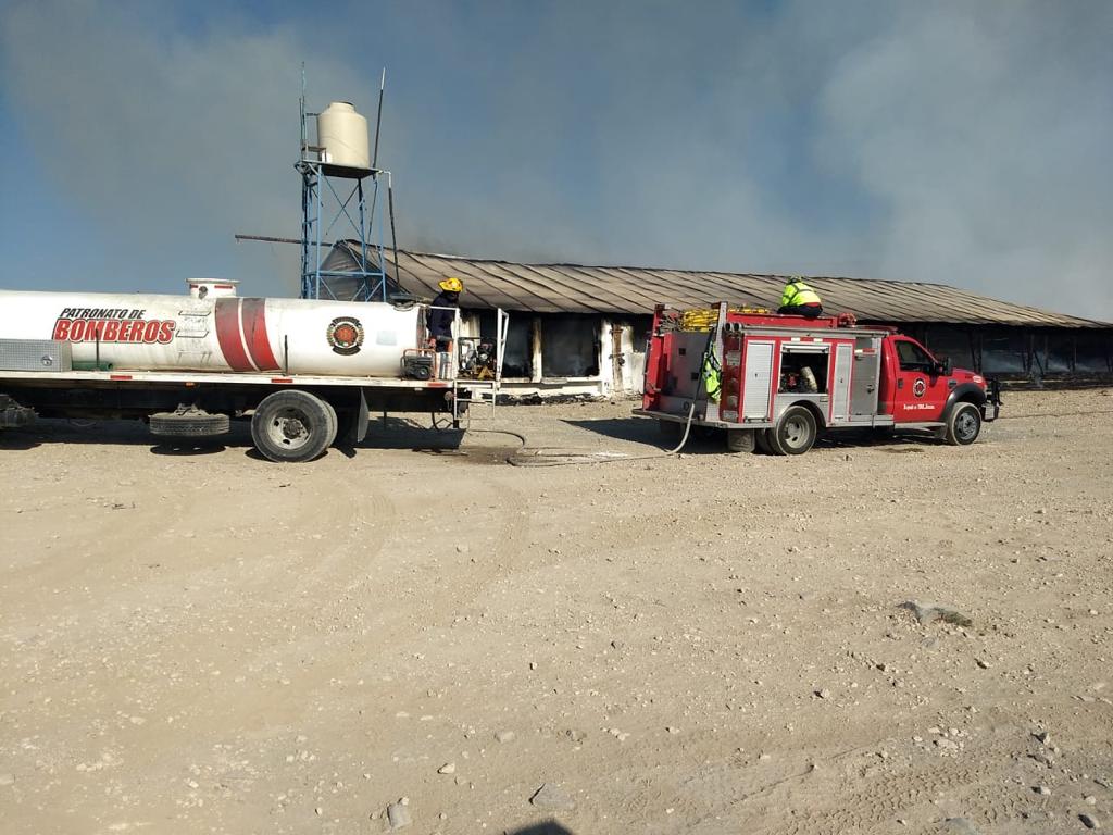 Se incendia granja en Ramos Arizpe; no hay pollitos lesionados