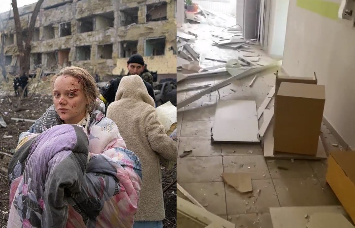 'Es una atrocidad'; difunden videos e imágenes de bombardeo a hospital materno en Ucrania