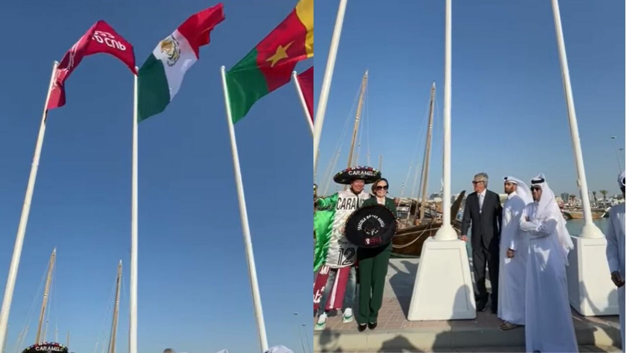 La bandera de México ya se ondea en Qatar, la sede de la Copa del Mundo 2022