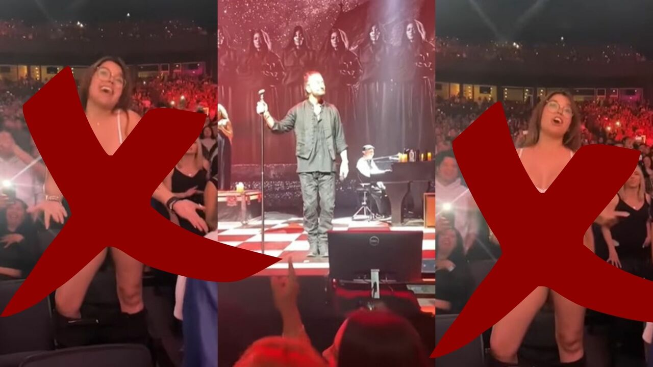 Fanática se queda sin ropa durante concierto de Ricardo Arjona en Texas