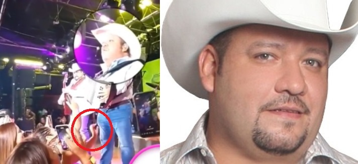 Beto Zapata, vocalista de Grupo Pesado, sufre acoso por parte de una fan en pleno concierto