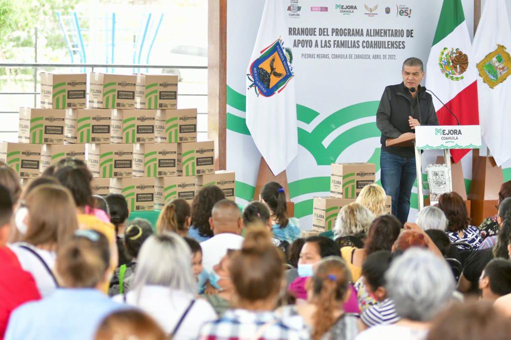 Miguel Riquelme arranca programa alimentario de apoyo a las familias coahuilenses
