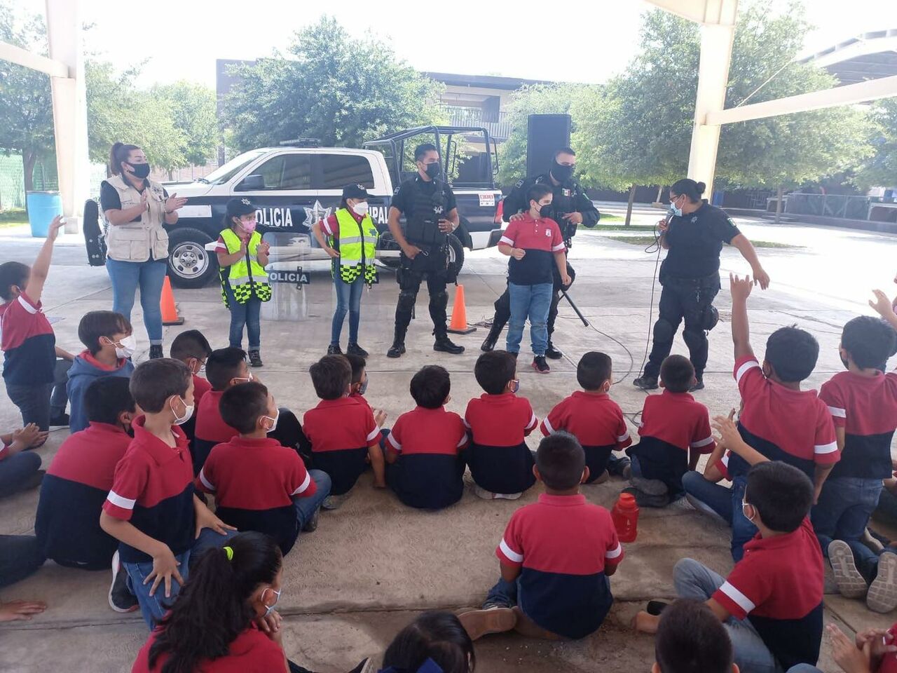 Policía de Ramos Arizpe comenzó pláticas de prevención para niños en escuelas