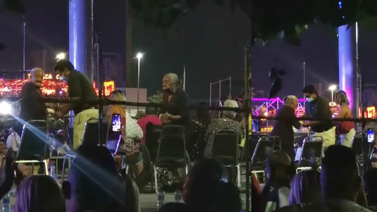 Encanta abuelita por su energía al bailar en concierto de Julión Álvarez en Torreón 