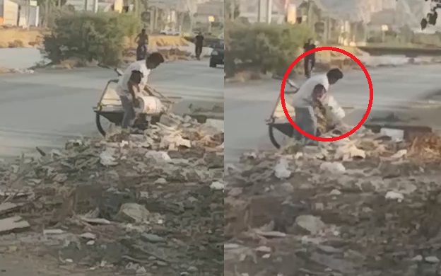 VIDEO: Captan a hombre tirando escombro y basura sobre canal de Sacramento en Gómez Palacio