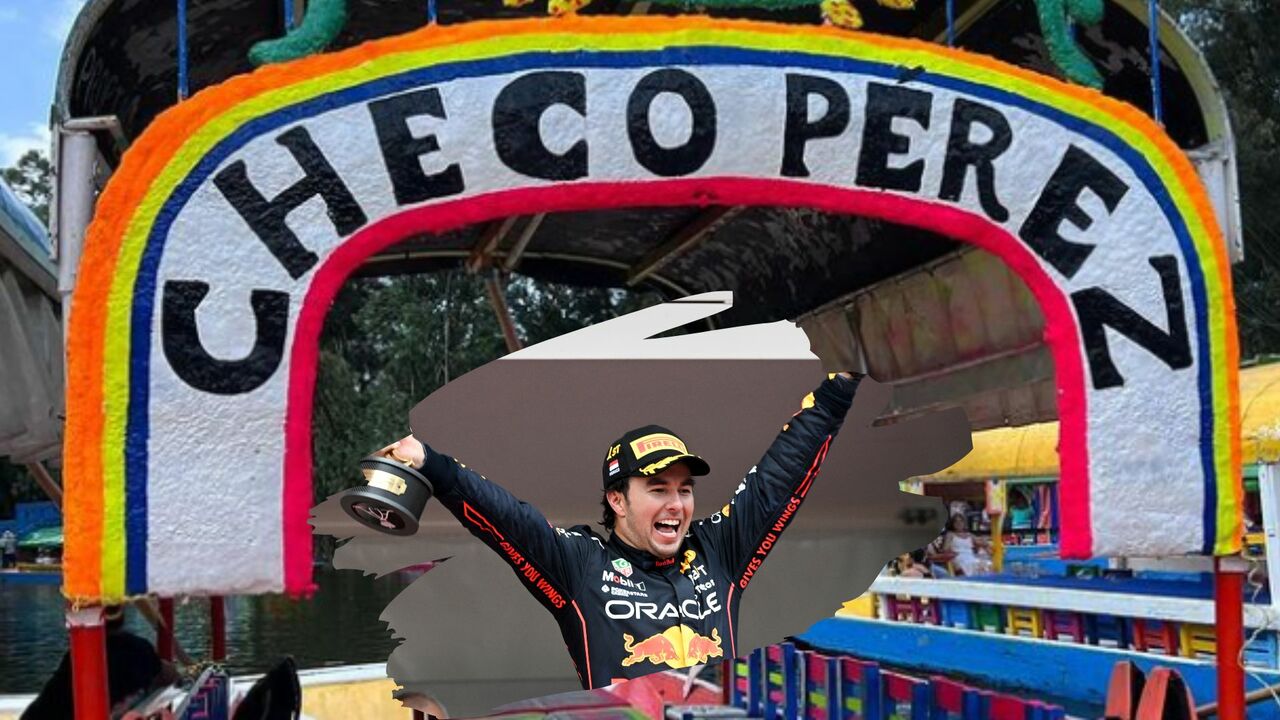 Xochimilco ya tiene trajinera dedicada a 'Checo' Pérez y Red Bull
