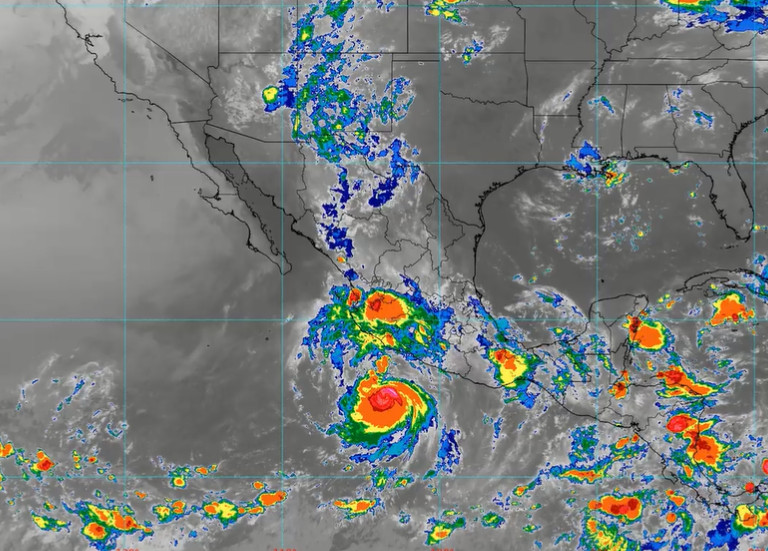 Huracán 'Bonnie' de categoría 2 se ubica frente a las costas de Guerrero