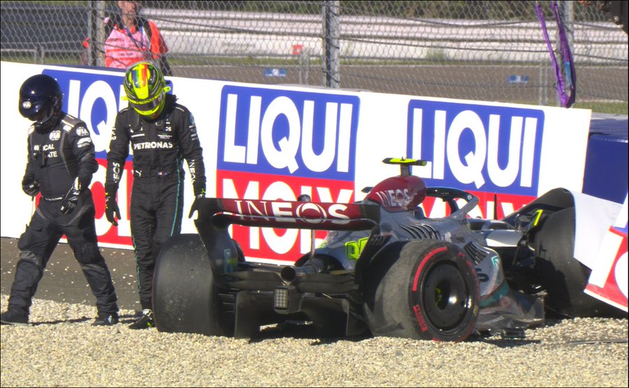 Lewis Hamilton se accidenta en la Qualy del GP de Austria