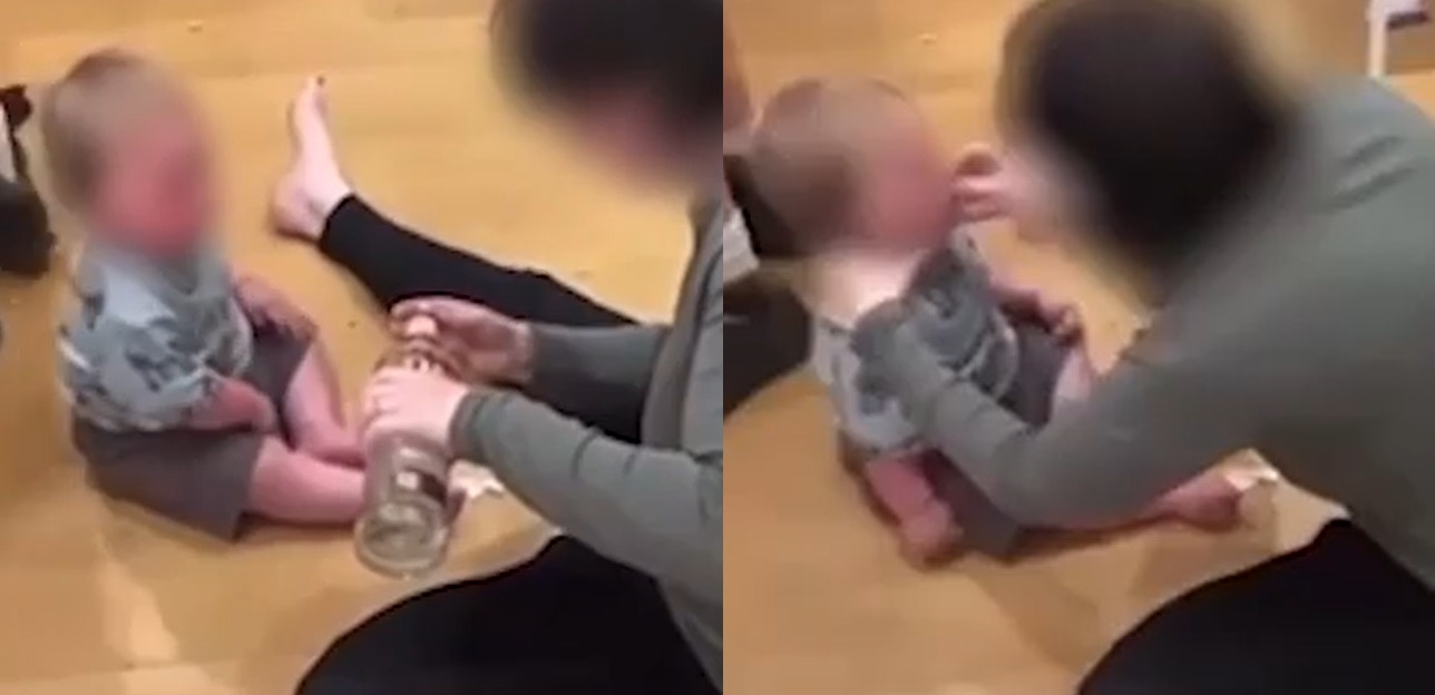 Detienen a padres que le dieron de beber vodka a su bebé, pero son liberados al poco tiempo