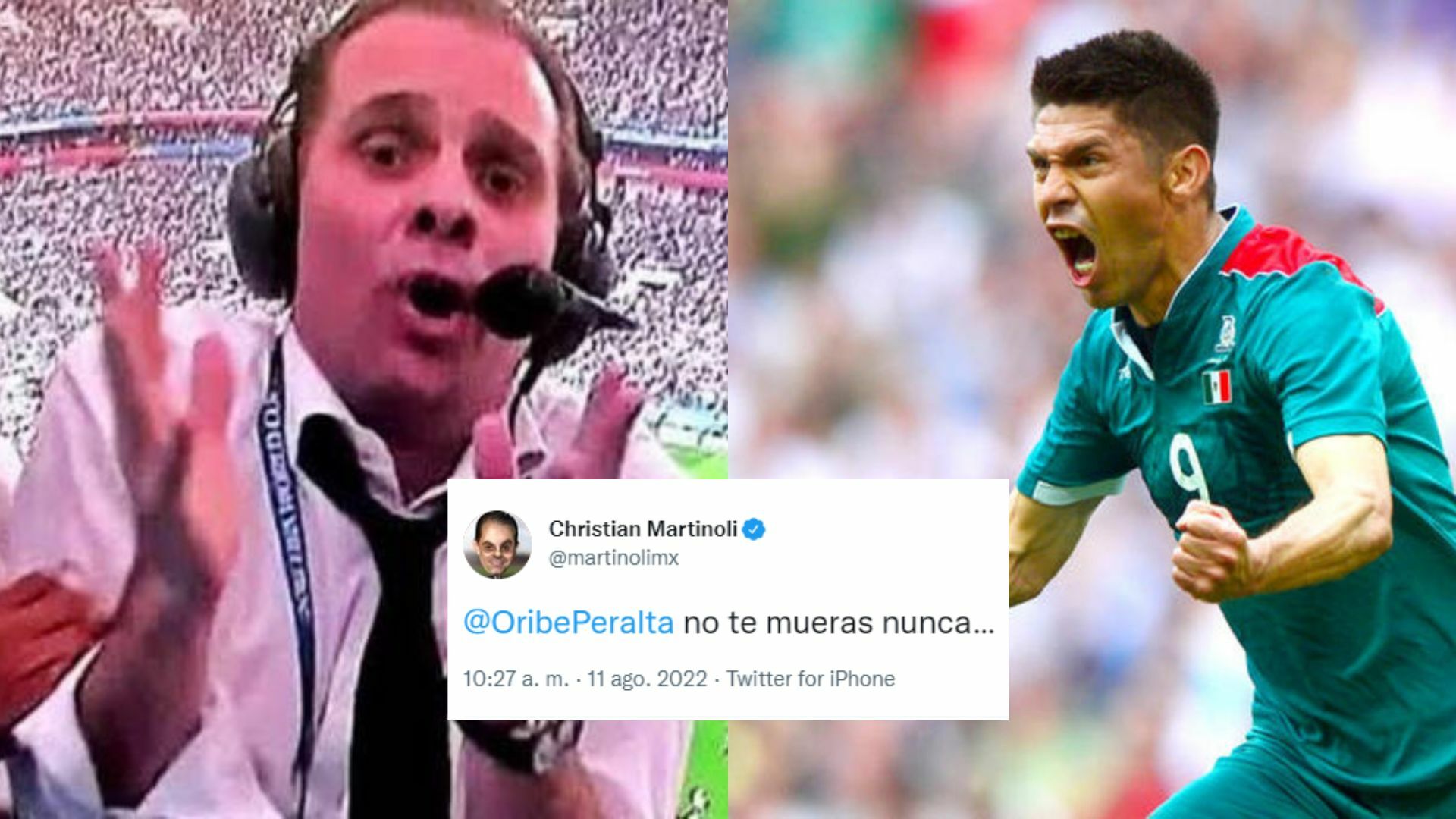 El mensaje que Oribe Peralta le envió a Christian Martinoli y emocionó a la red
