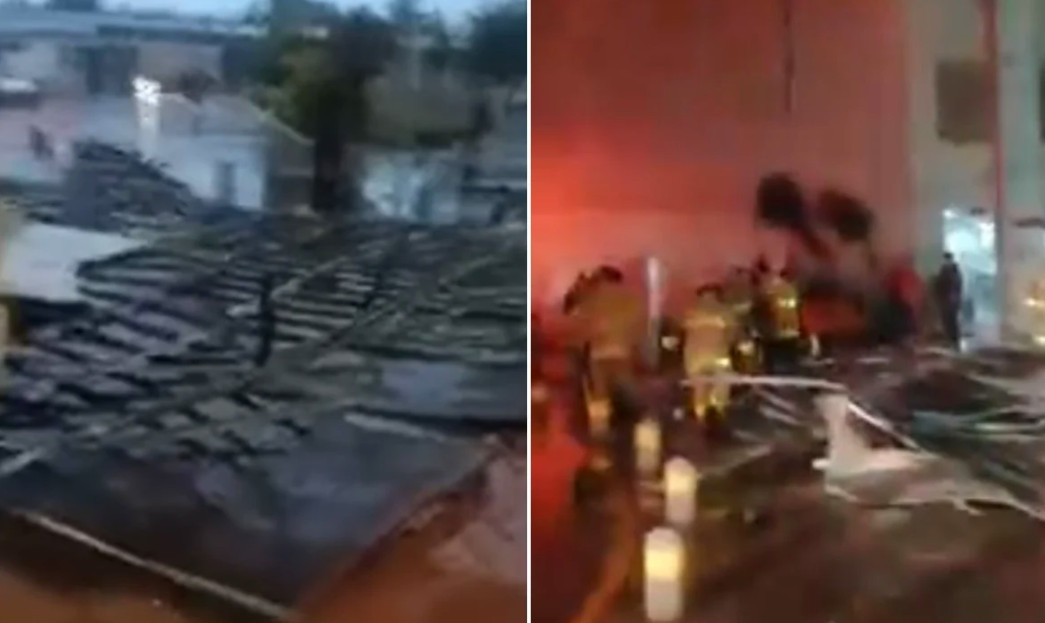 VIDEO: Colapsa techo del IMSS de Tecámac tras intensas lluvias en el Estado de México