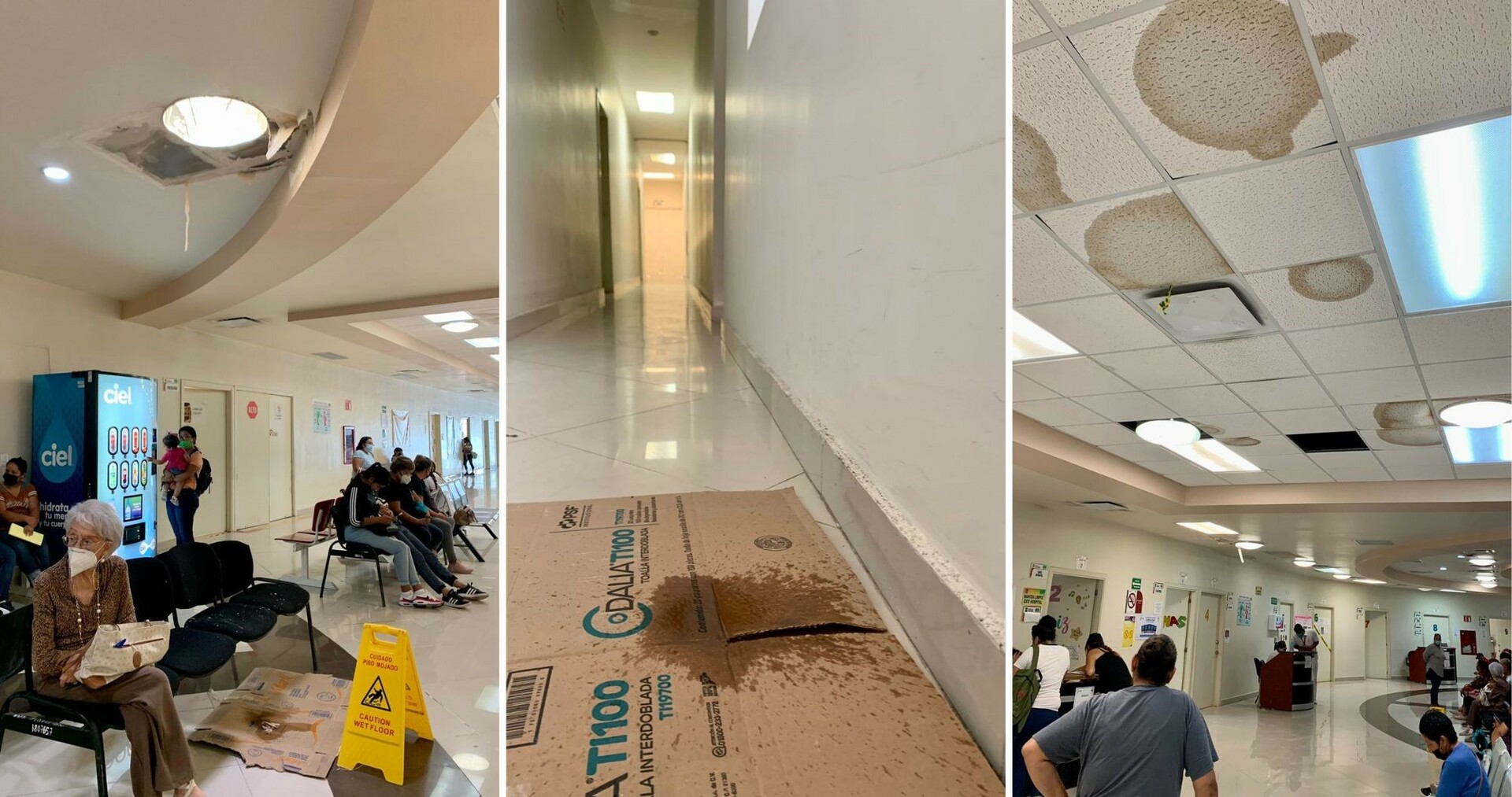 A siete años de su inauguración, lluvias siguen causando filtraciones en el Hospital General de Torreón