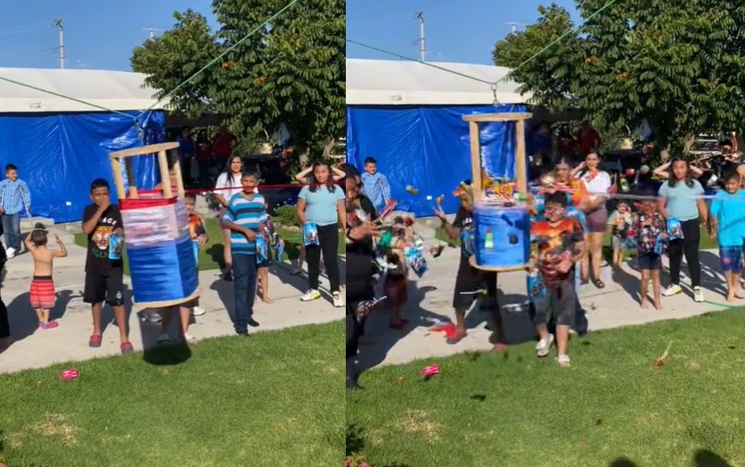 'Peculiar' forma de romper la piñata divide opiniones en TikTok