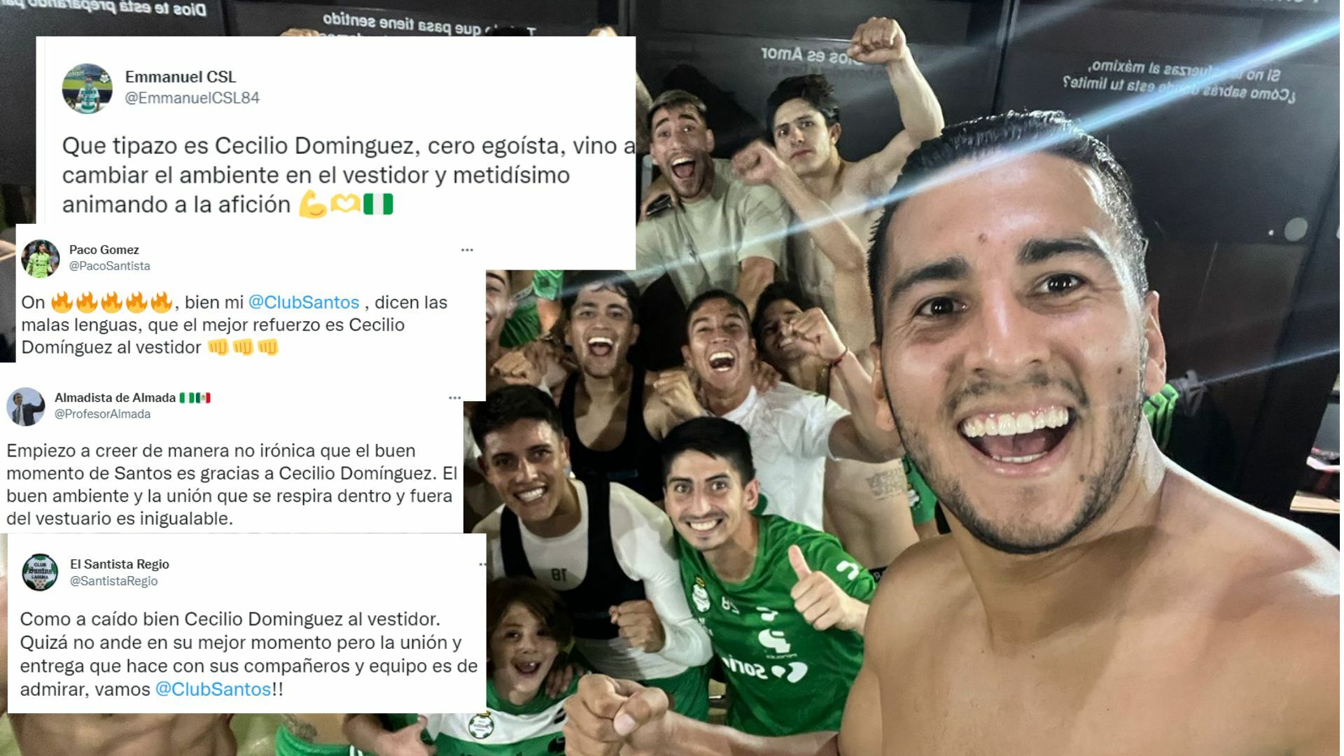 Afición destaca lo bien que ha caído Cecilio Domínguez al vestidor de Santos Laguna