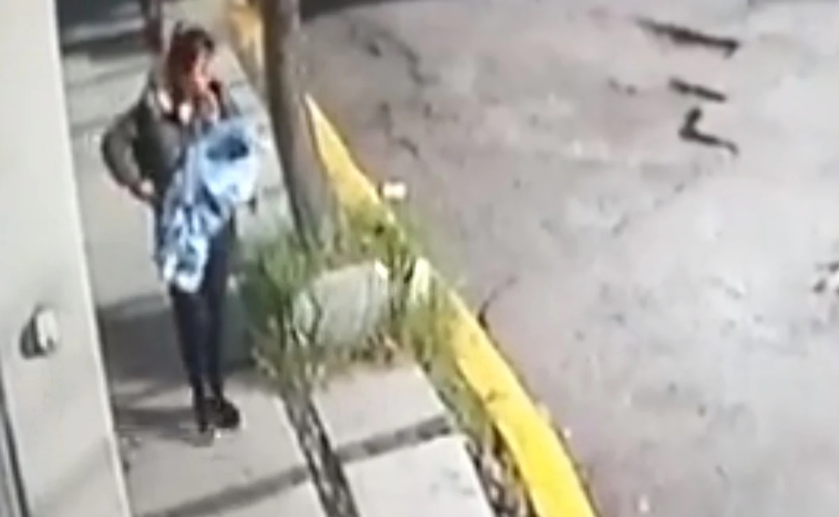 VIDEO: Captan el momento exacto en que mujer abandona a bebé