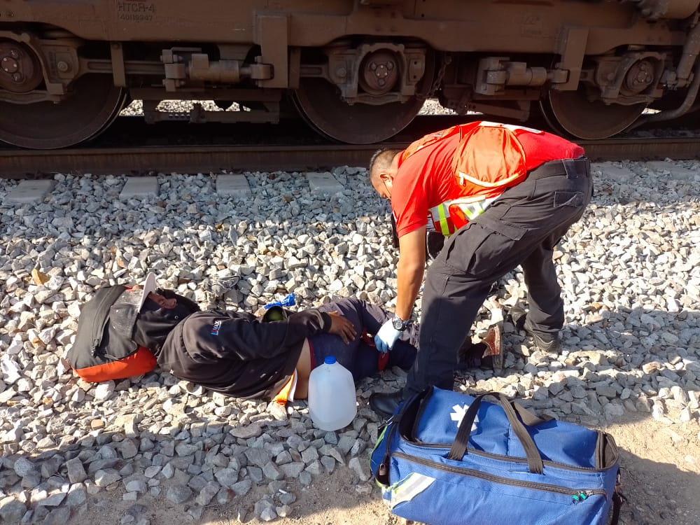 Cae migrante hondureño del tren en Ramos Arizpe